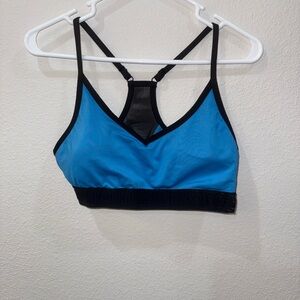 PINK Victoria's Secret Blue and Black Sports Bra